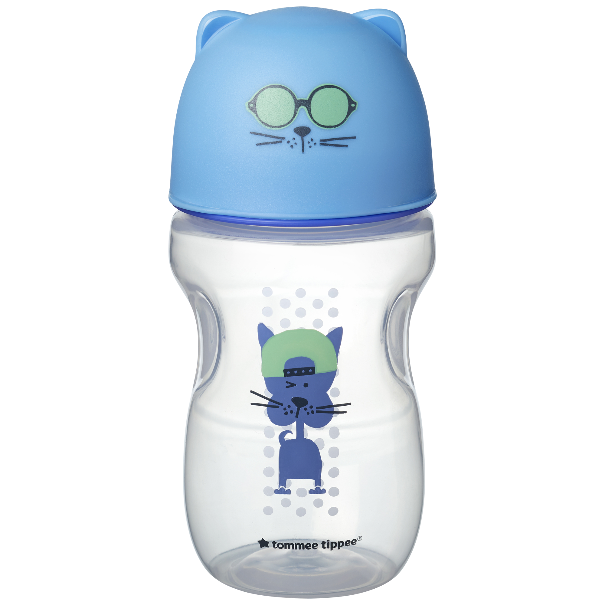 כוס אימון כחולה חתול 300 מ