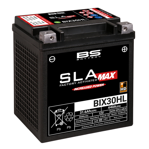 מצבר לאופנוע BIX30HL MAX 31.6A