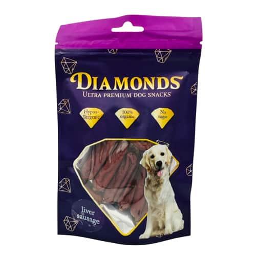 דיימונדס חטיף נקניקיות כבד מובחר לכלב 80 גרם