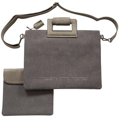 סט כיסויים דמוי עור - קורדרוי