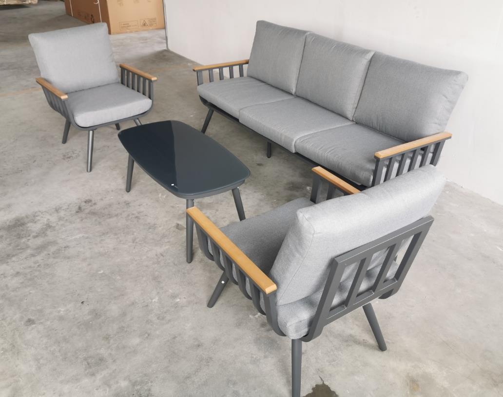 מערכת ישיבה אלומיניום לגינה ולמרפסת דגם פלרמו תלת מושבי צבע פחם מערכת ישיבה אלומיניום לגינה ולמרפסת דגם פלרמו תלת מושבי צבע פחם