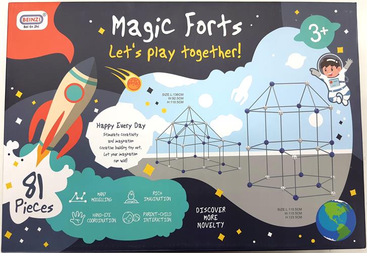 magic forts הרכבת מוטות ועיגולים