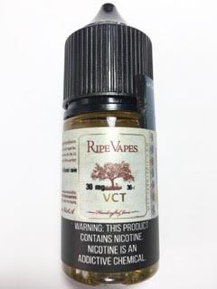 נוזל מילוי לסיגריה אלקטרונית 30 מ"ל Ripe Vapes VCT בטעם וניל כרמל טבק VCT ניקוטין 30 מ"ג 30mg