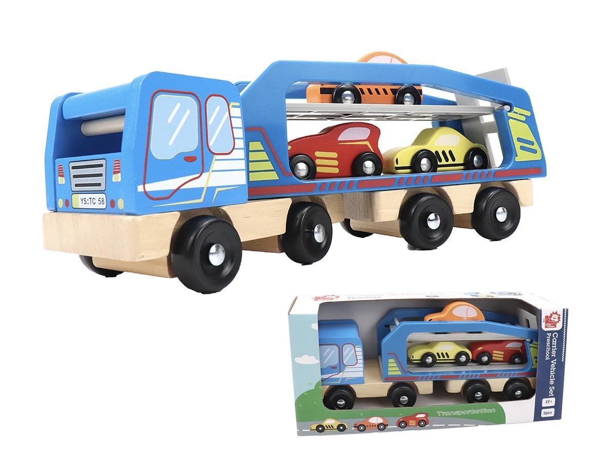 משאית גרירה + 3 מכוניות משאית גרירה + 3 מכוניות