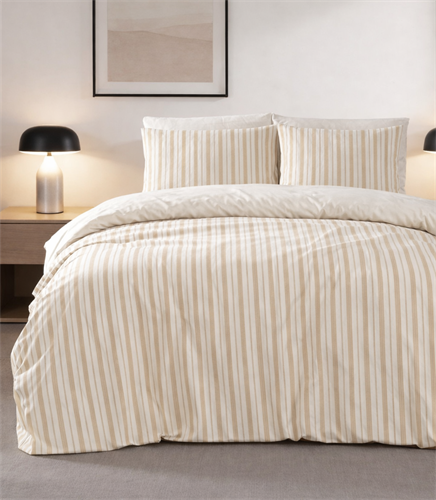 מצעי כותנה דגם גברדין Gabardine צבע בג' | מבחר מידות