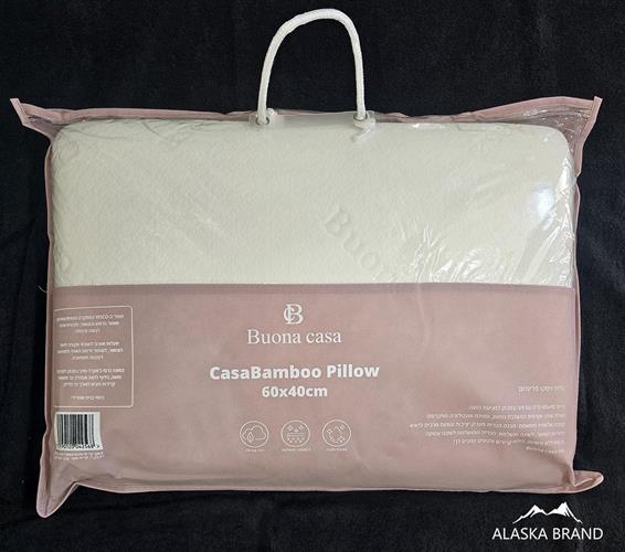 כרית שינה ויסקו בד ג'רסי במבוק דגם - CasaBamboo | דו צדדי