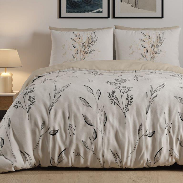 סט מצעים זוגי 100% כותנה דגם - שיקמה