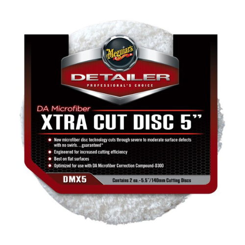 2 יחידות פד מיקרופייבר לקומפאונד - XTRA CUT DISC 5 מבית MEGUIAR'S | גודל 5 אינץ'