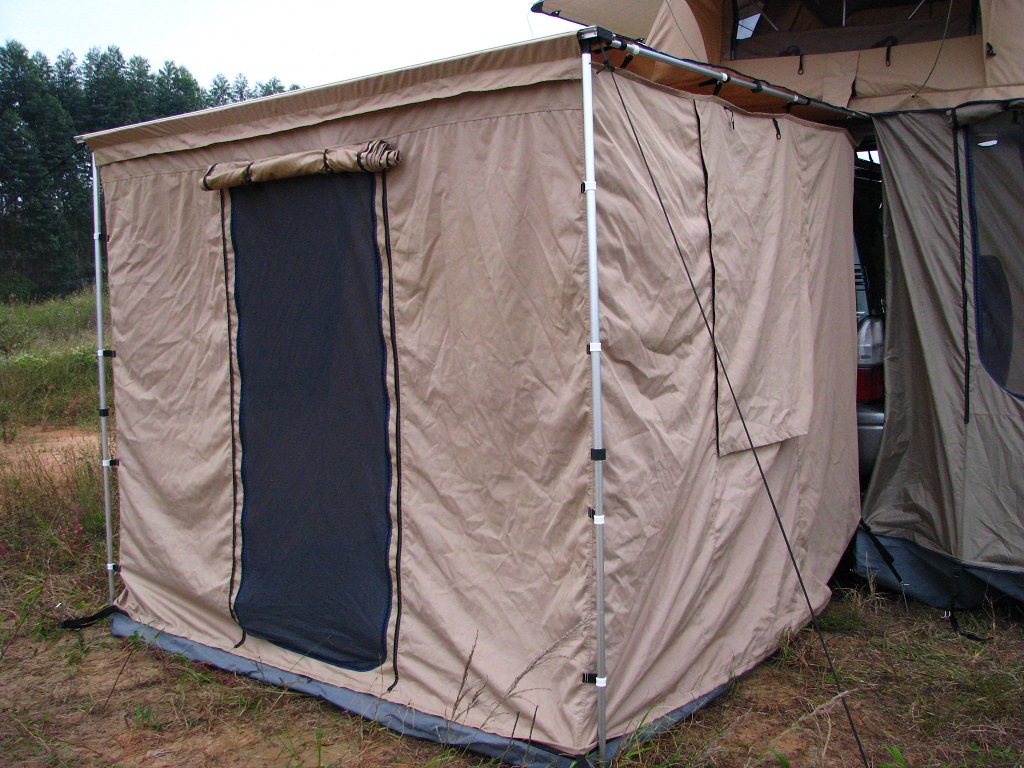 אוהל  סגירה לסככת צל מידה 2.5 מטר על הרכב נפתח החוצה 2 מטר