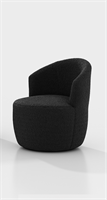 כורסא מעוצבת יוקרתית לבית דגם אדיסון בד בוקלה צבע שחור