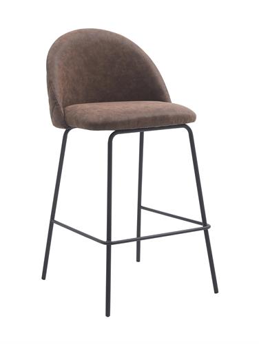 כסא בר מעוצב דגם דנמרק דמוי עור חום