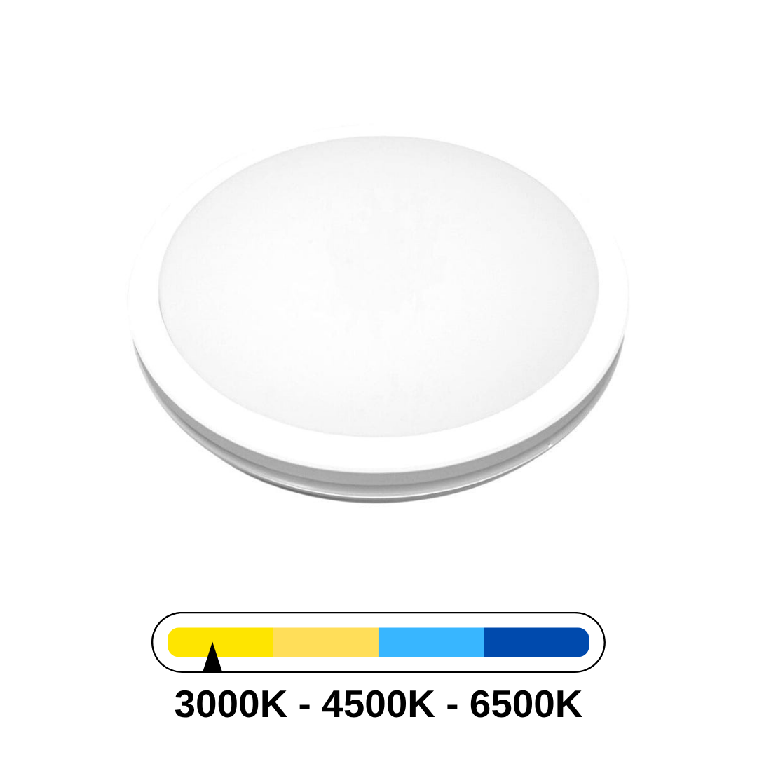 צמוד תקרה 40W בקליק - 3 אפשריות גוונים במוצר אחד NISKO