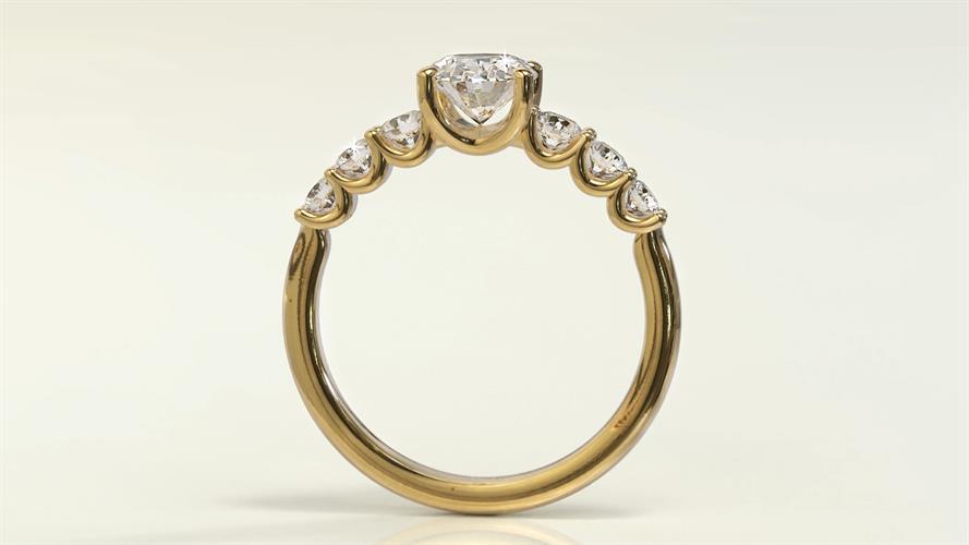 טבעת אירוסין דגם גל