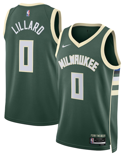גופיית BUCKS NBA לילארד ירוקה