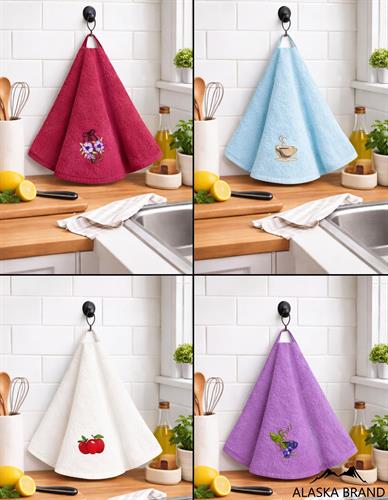 מגבות עגולות במבחר צבעים מבד 100% כותנה - בתוספת רקמה | מבצע  3 יח' ב65!