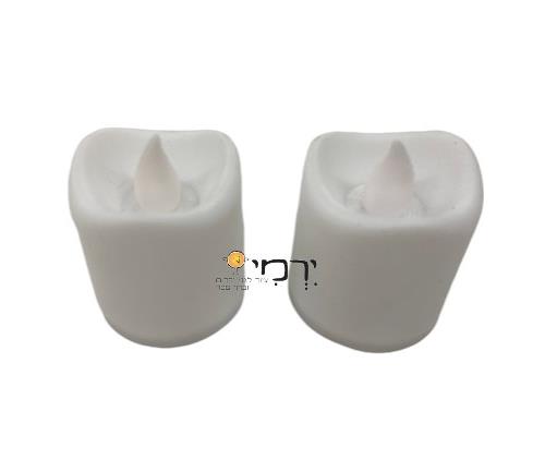 נר שבת לד לבן מהבהב