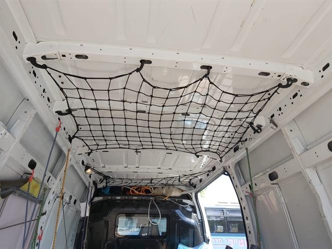 רשת לתקרת רכב מסחרי לאיכסון מטען מתחת  לגג הרכב 1.5 מטר  אורך 80 סמ רוחב גמישה
