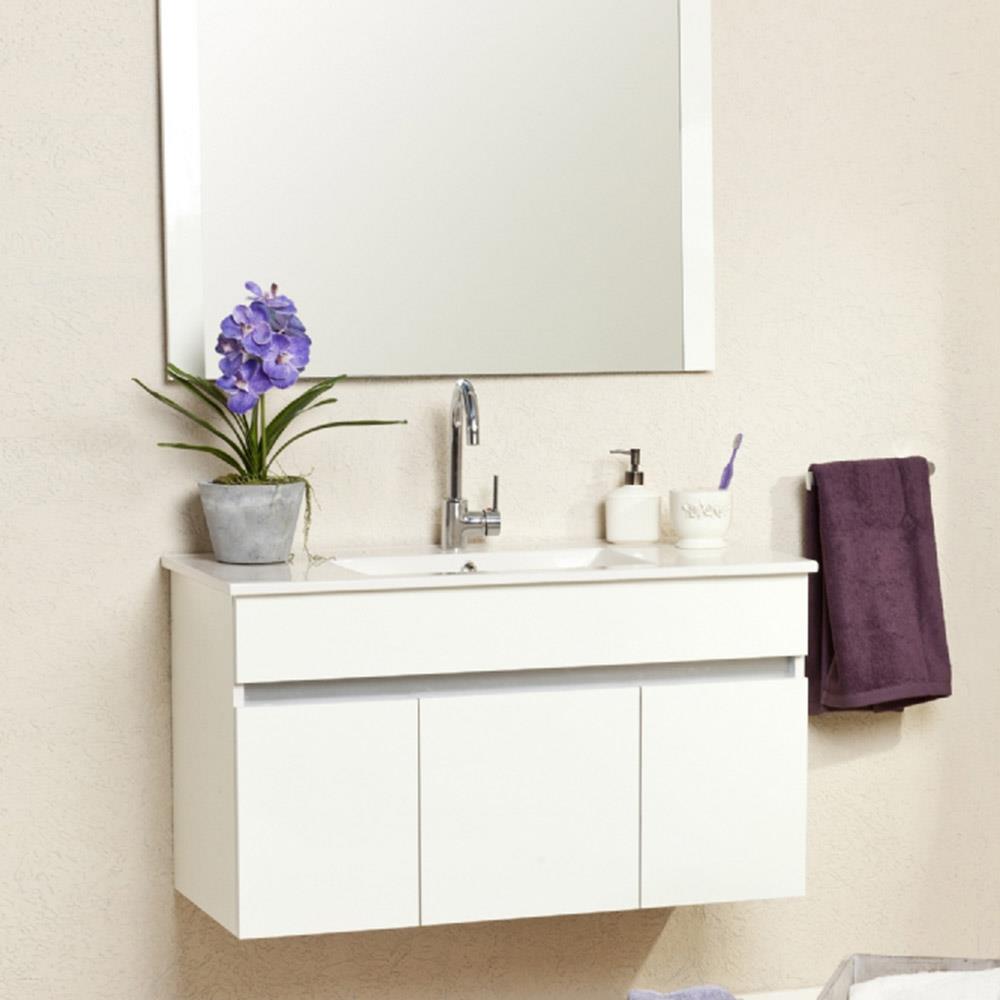 ארון אמבטיה דגם שקד פורמייקה צבע לבן