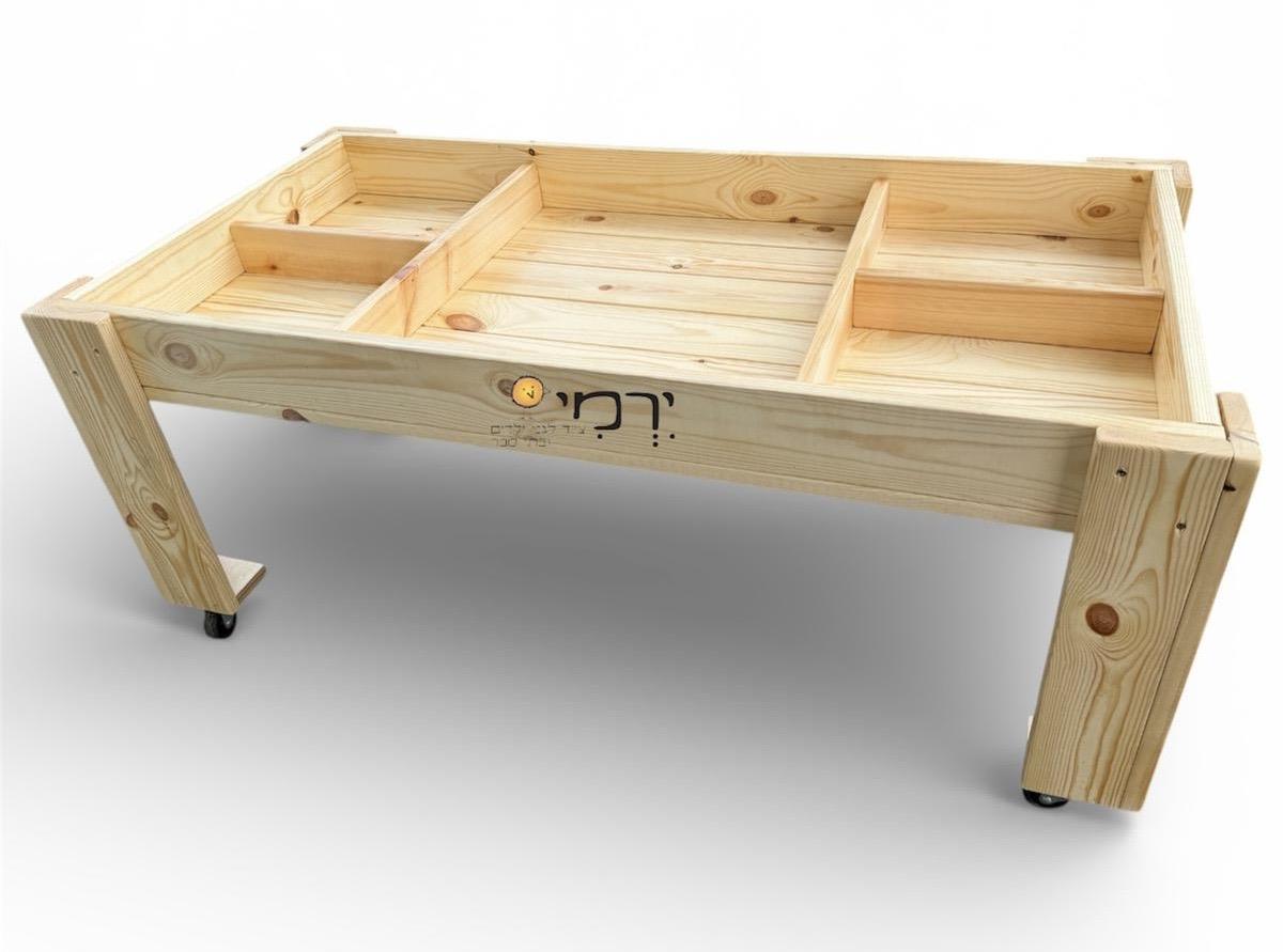 שולחן פעילות מוטורית נייד עץ מלא