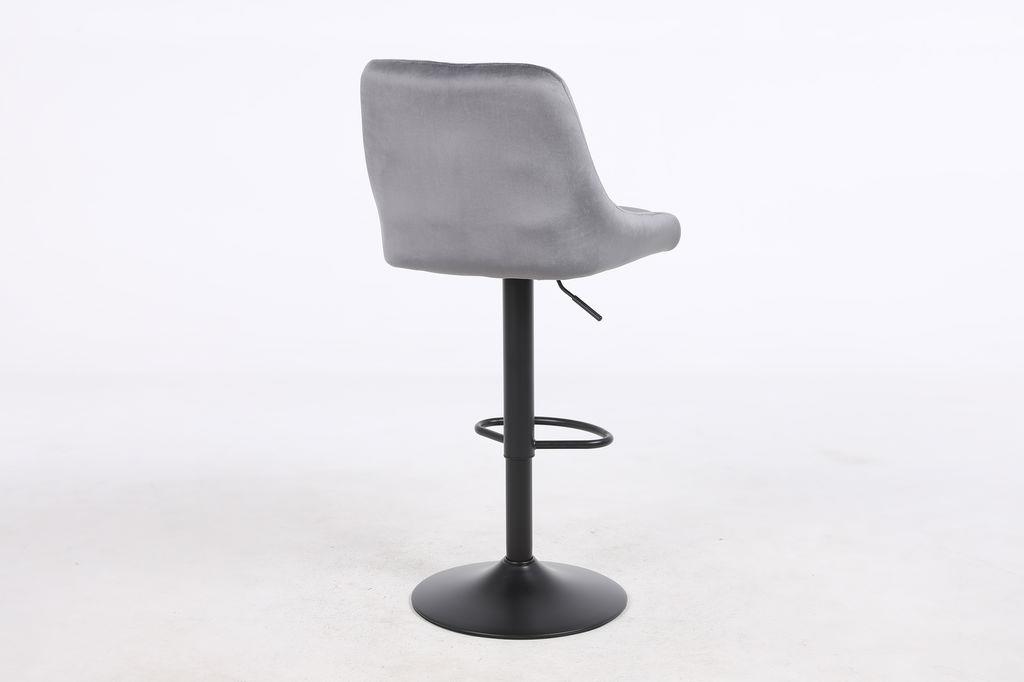 כסא בר מעוצב דגם ספרד בד צבע אפור