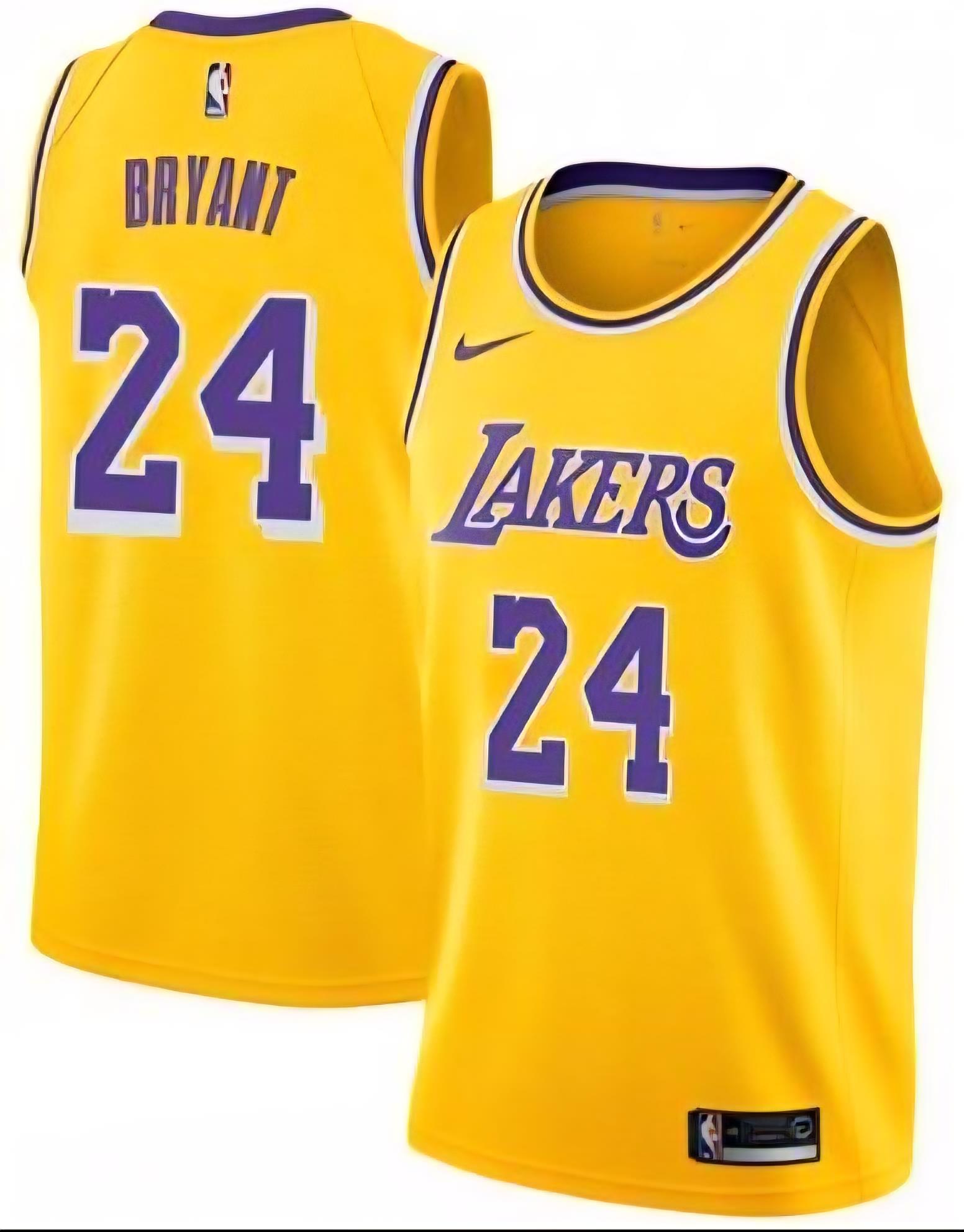 גופיית לייקרס קובי בריאנט צהובה NBA #24