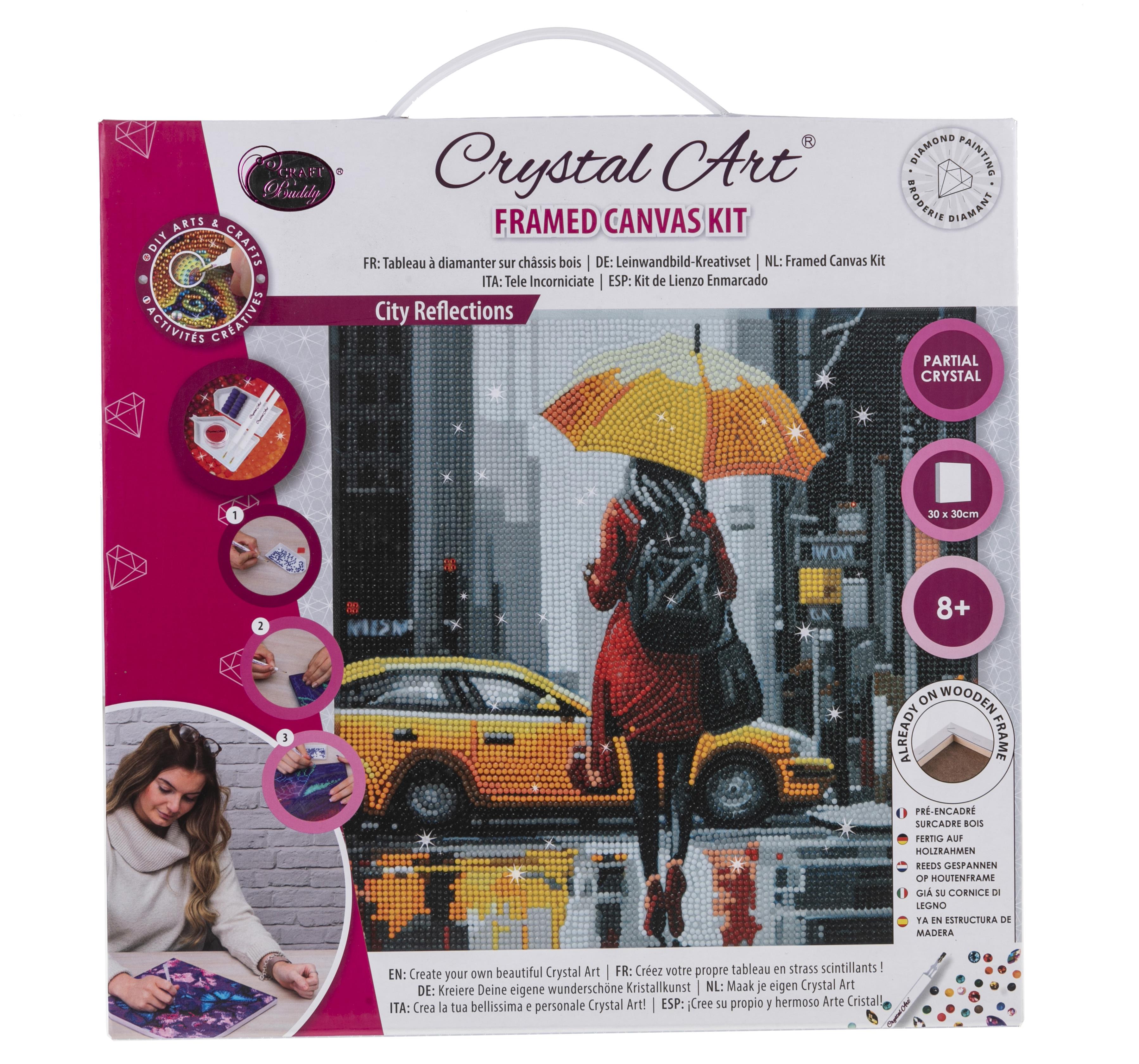 אומנות קריסטל - תמונת קנבס השתפקות העיר 30*30 אומנות קריסטל - תמונת קנבס השתפקות העיר 30*30