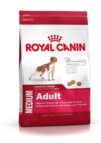 מזון יבש לכלבים בוגרים מגזע בינוני 15 ק"ג Royal Canin רויאל קנין