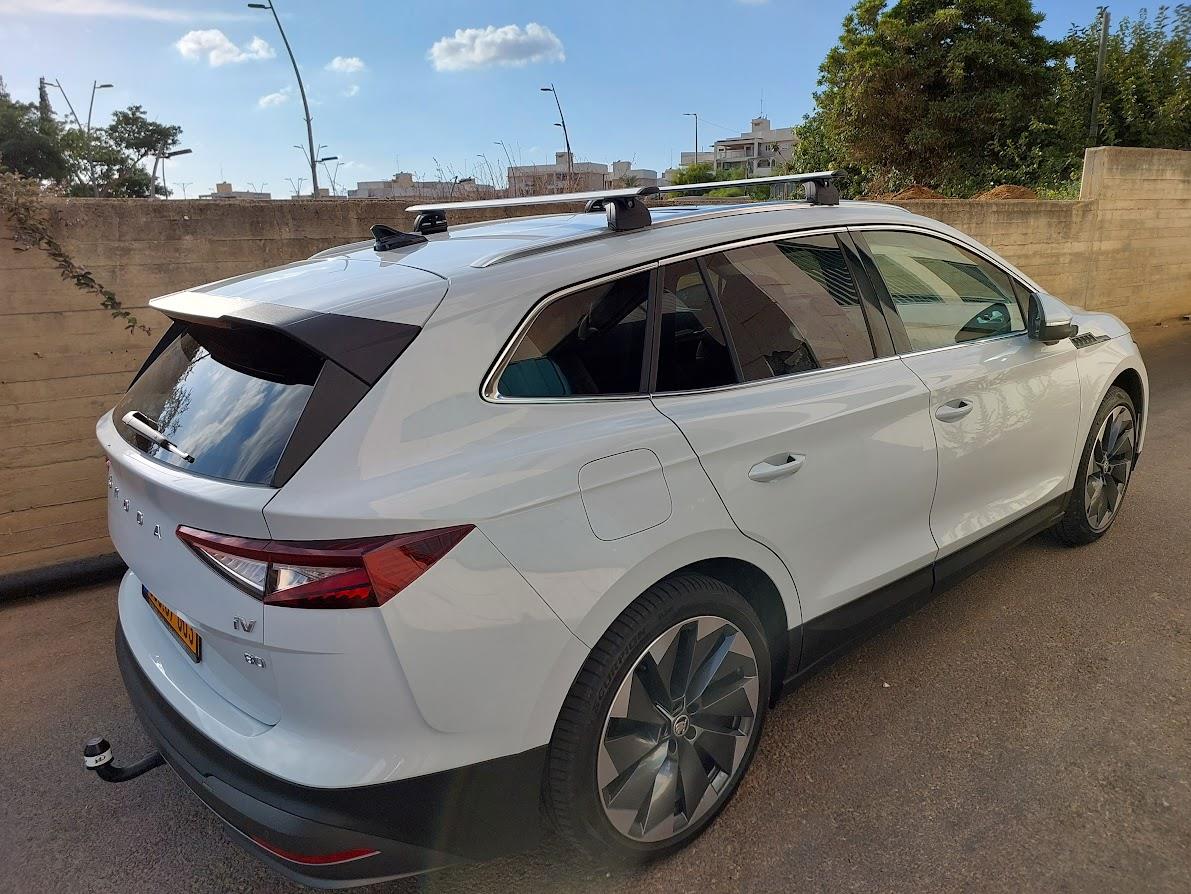 גגון לסקודה אניאק SKODA ENYAQ חשמלית גגון פסי רוחב אווירודינמיים אלומיניום קמפינג לייף
