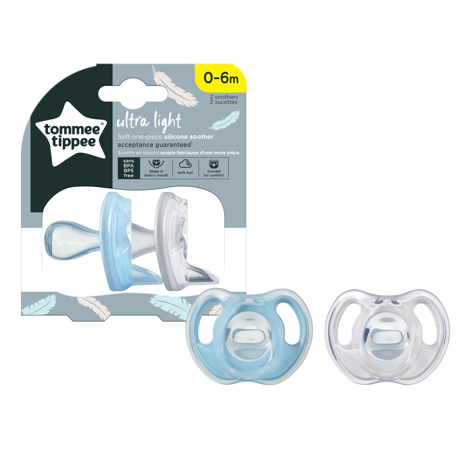 זוג מוצצי סיליקון קלים במיוחד 0-6 חודשים זוג מוצצי סיליקון קלים במיוחד 0-6 חודשים