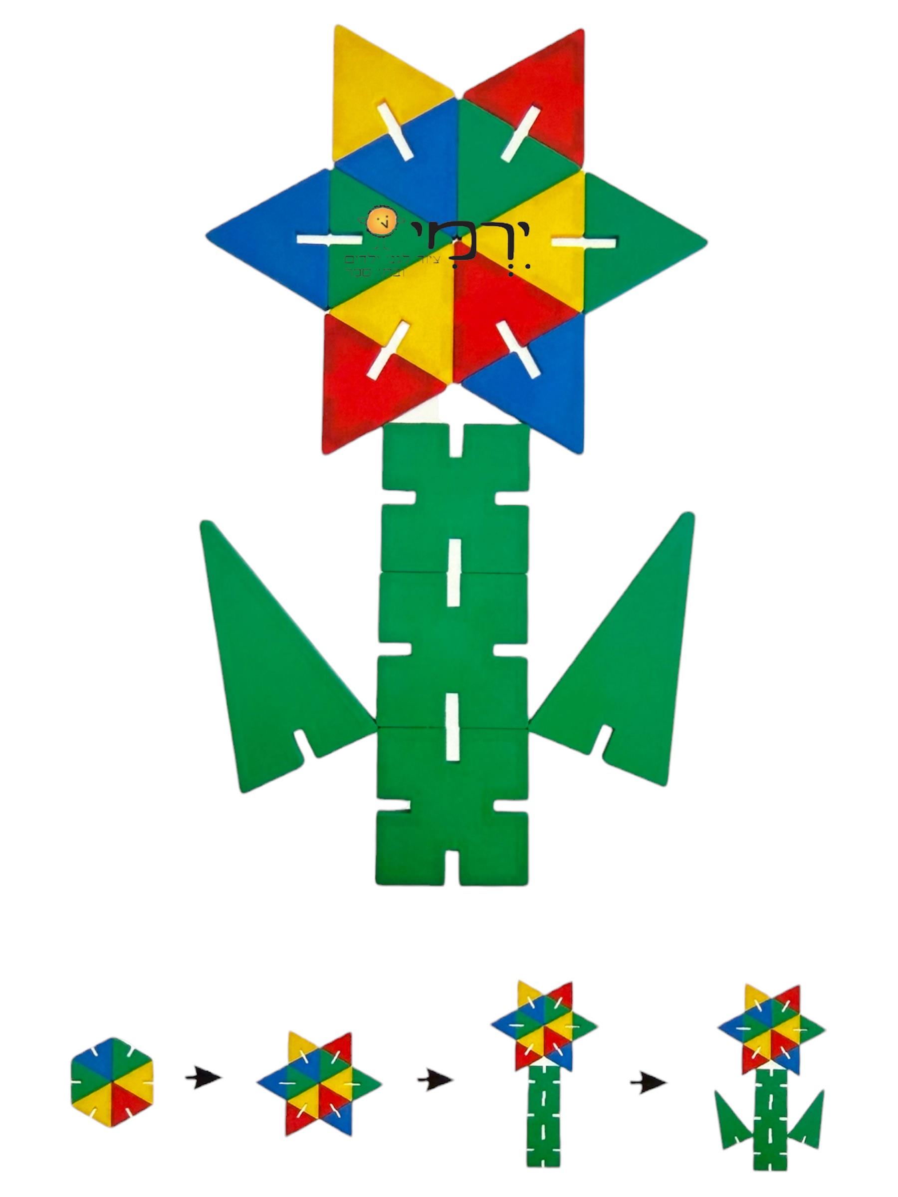 משחק מגנטים צורות תלת מימד 102 חלקים + דגמים