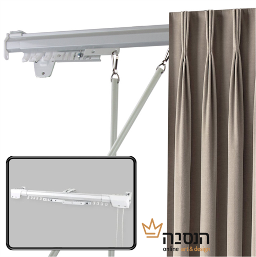 מסילה טלסקופית לווילון סיכות