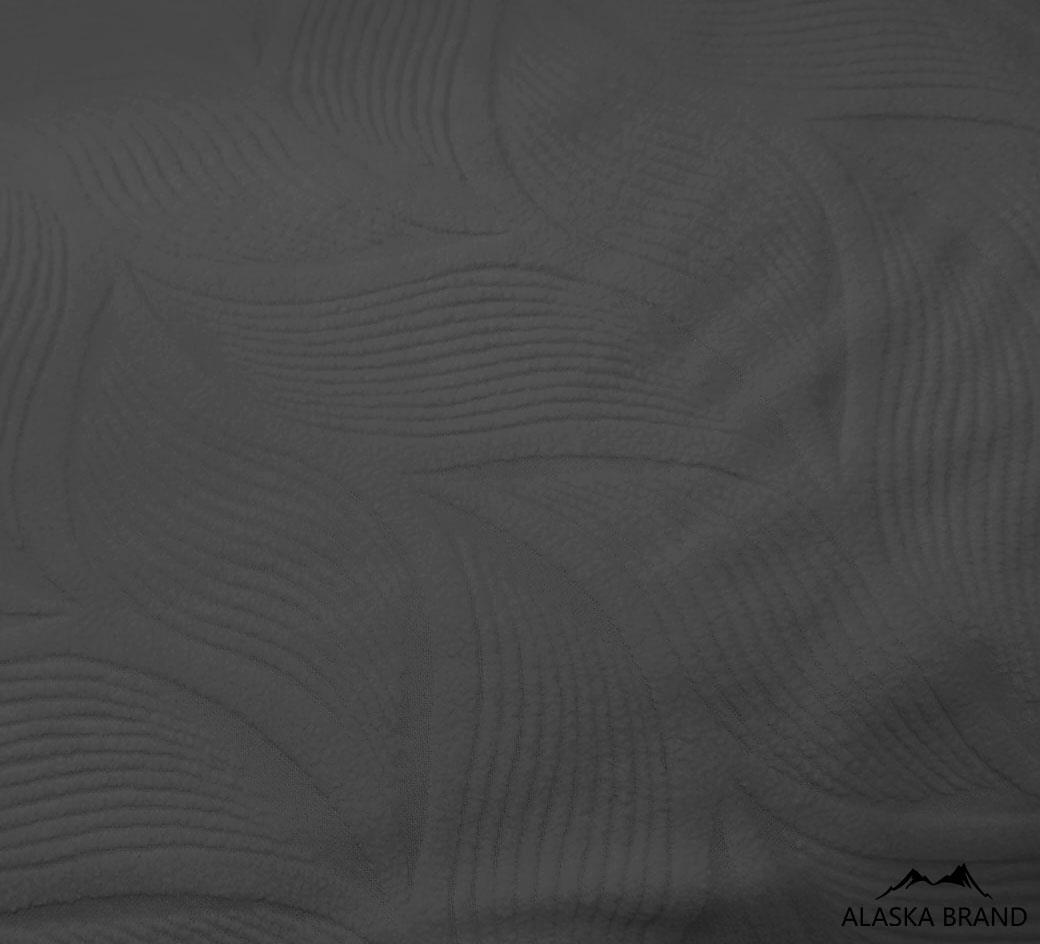 כיסוי לסלון אלסטי 3 חלקים דגם LEAF - אפור פחם | טקסטורת עלים