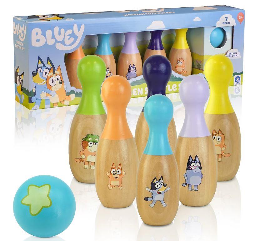 בלואי Bluey סט באולינג מעץ בלואי Bluey סט באולינג מעץ