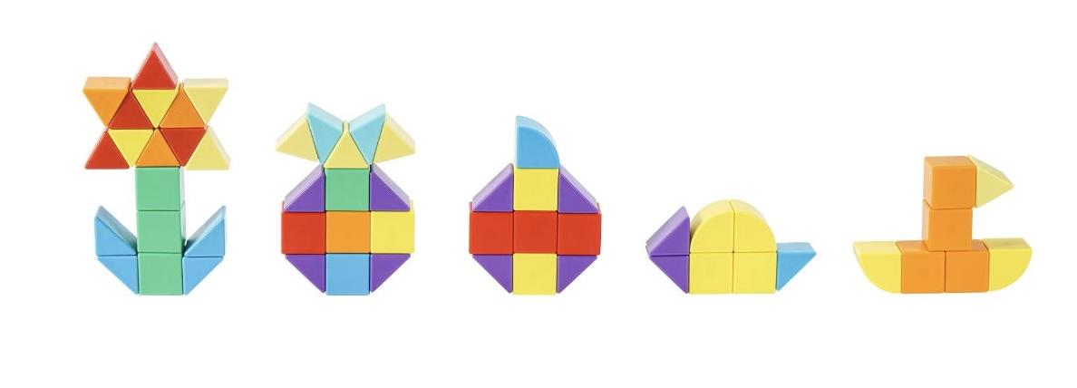 קוביות וצורות מגנט 42 חלקים