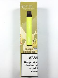סיגריה אלקטרונית חד פעמית כ 2000 שאיפות Kubipro Disposable 20mg בטעם מנגו בננה אייס Mango Banana Ice