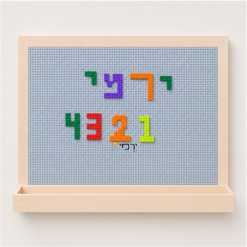 לוח קיר לגו + שוקת אחסון