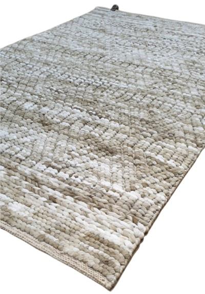 שטיח כותנה עבודת יד - אוף וויט