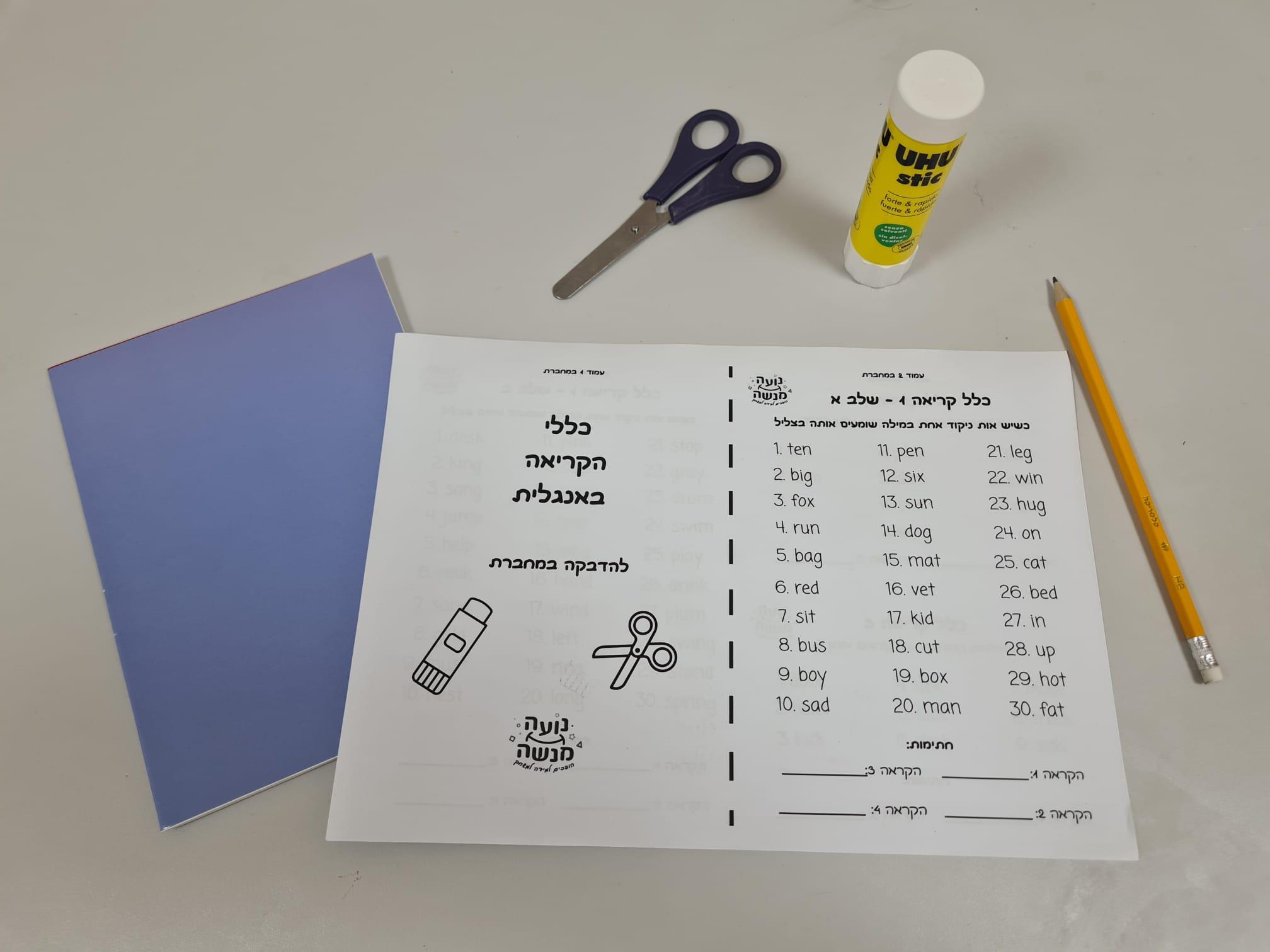 19 כללי קריאה באנגלית להדבקה במחברת - קובץ להדפסה