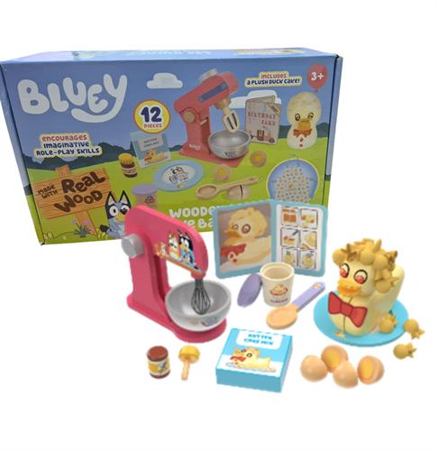 בלואי Bluey סט אפייה + עוגת ברווז מעץ 12 חלקים