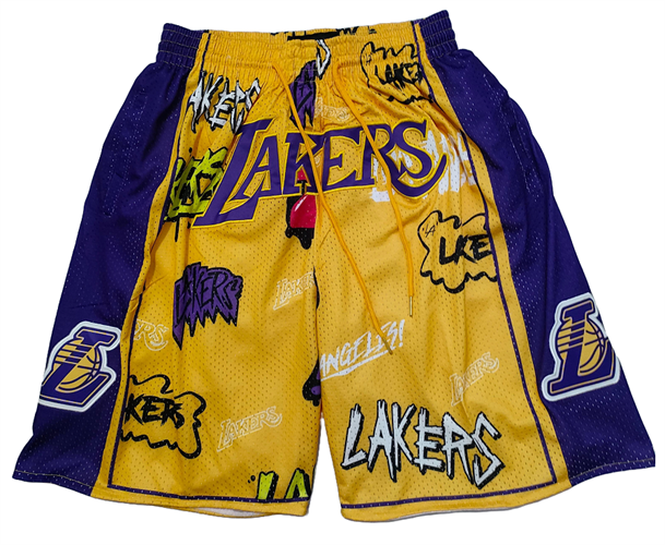 מכנסי ל.א לייקרס גרפיטי Just Don NBA