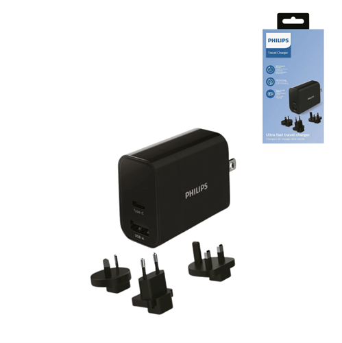 מטען אוניברסלי PHILIPS 30W עם ראשים מתחלפים