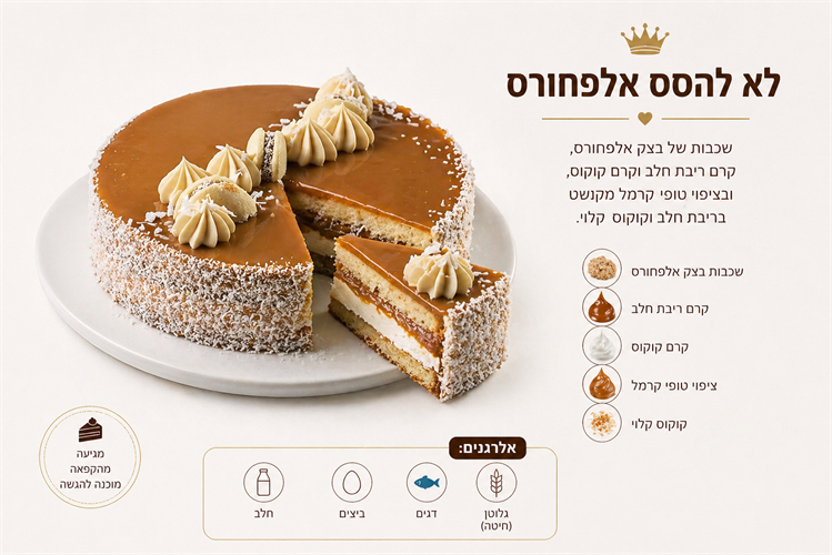 עוגת אלפחורס - חלבי