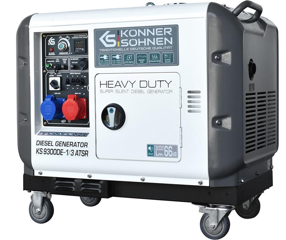 גנרטור דיזל מושתק 9.4KVA תלת פאזי גרמני - Konner & Sonhen BASIC