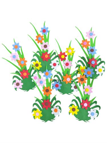 צמחיה ופרחים מסול להדבקה וקישוט - מארז