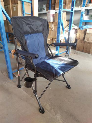 כיסא שטח מתקפל לטיולים ספארי לים ולכל מקום צבע כחול עם תיק משקל ישיבה מקסימלי 120 קג קמפינג לייף