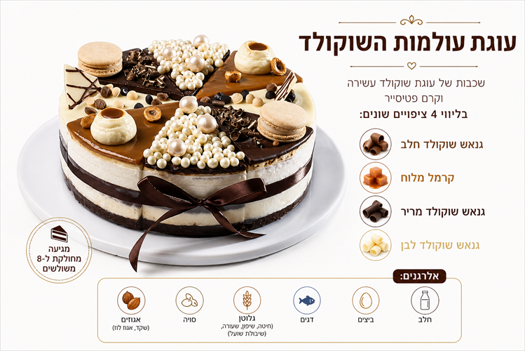 עוגת חלומות השוקולד - חלבי