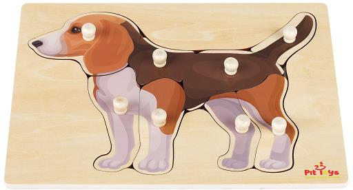 פאזל עץ דגם כלב