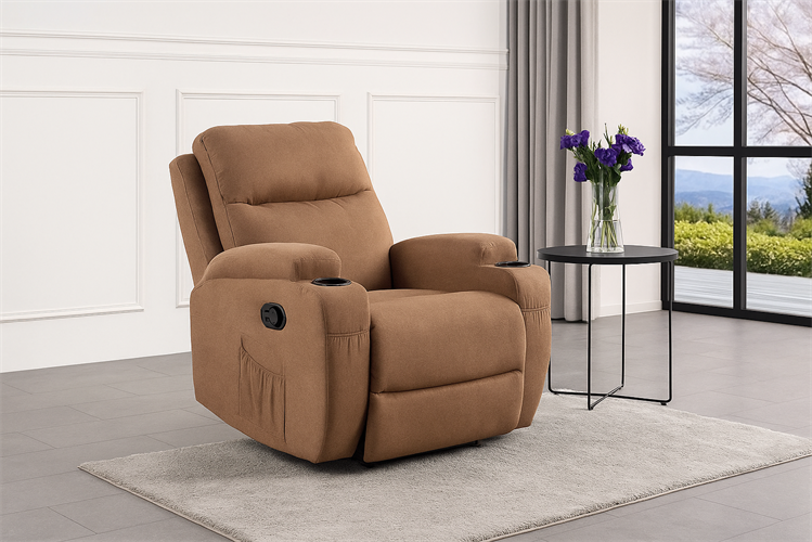 כורסאת טלוויזיה מתנדנדת מעוצבת יוקרתית דגם פרו צבע חום