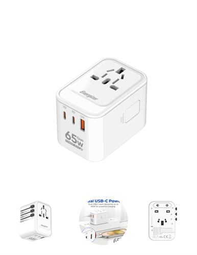 שקע ומטען אוניברסלי - 65W Energizer