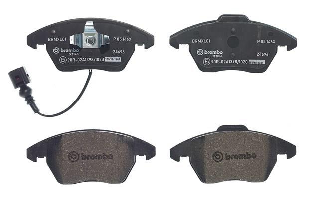 סט רפידות בלם קדמי לפולקסווגן דגמי גולף, פסאט וקאדי מבית Brembo